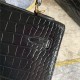 Hermes Kelly 25cm Sellier Bag Embossed Crocodile Leather In Black High