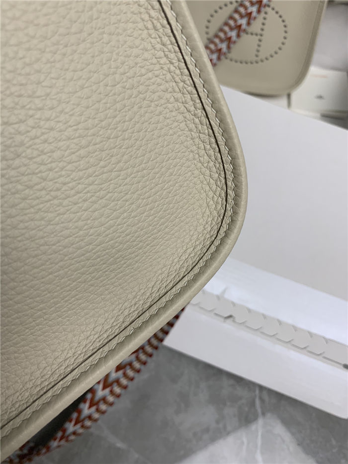 Hermes Evelyne III TPM Mini Bag Togo Leather In Tourterelle WAX High