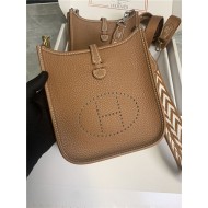 Hermes Evelyne III TPM Mini Bag Togo Leather In Camel WAX High