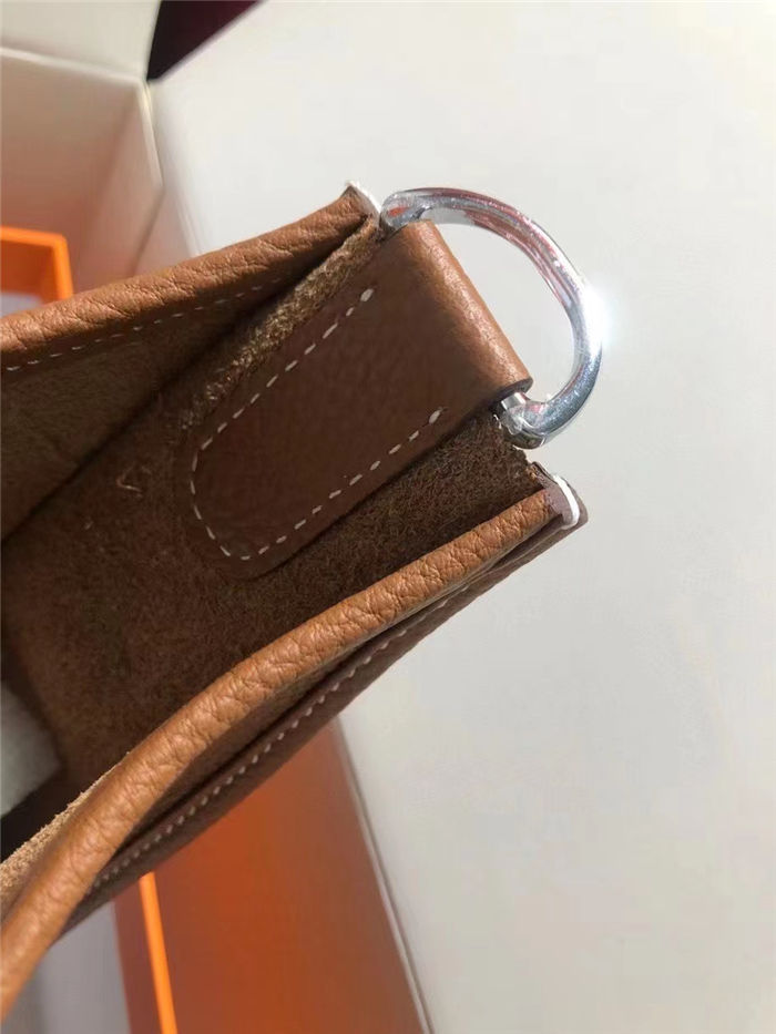 Hermes Evelyne III PM Bag Calfskin In Camel High