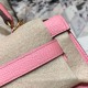 Hermes Kelly 25/28cm Sellier Bag Epsom Leather Silver/Gold Metal In Pink WAX High