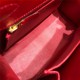 Hermes Kelly 25/28cm Sellier Bag Epsom Leather Silver/Gold Metal In Red WAX High