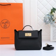 Hermes 2424 Mini Bag EVE Leather WAX Black High