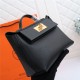 Hermes 2424 Mini Bag EVE Leather WAX Black High