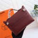 Hermes 2424 Mini Bag EVE Leather WAX Burgundy High