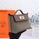 Hermes 2424 Mini Bag EVE Leather WAX Etoupe High