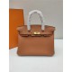 Hermes Birkin 25/30/35cm Bag Togo Leather In Gold WAX High