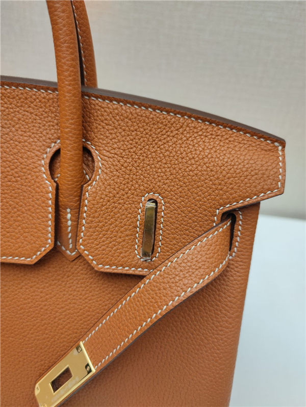 Hermes Birkin 25/30/35cm Bag Togo Leather In Gold WAX High