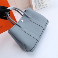 Hermes Garden Party 30/36 Bag Togo Leather WAX Bleu Lin High