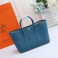 Hermes Garden Party 30/36 Bag Togo Leather WAX Denim Fonce High