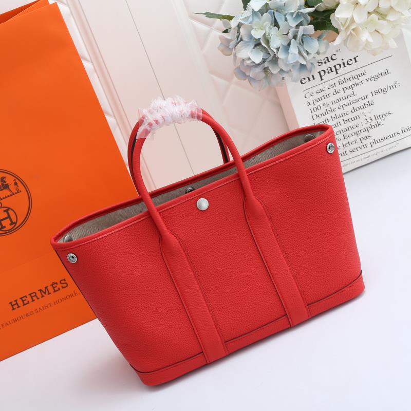 Hermes Garden Party 30/36 Bag Togo Leather WAX Red High