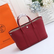 Hermes Garden Party 30/36 Bag Togo Leather WAX Rouge Grenat High