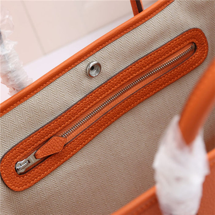 Hermes Garden Party 30/36 Bag Togo Leather WAX Orange High