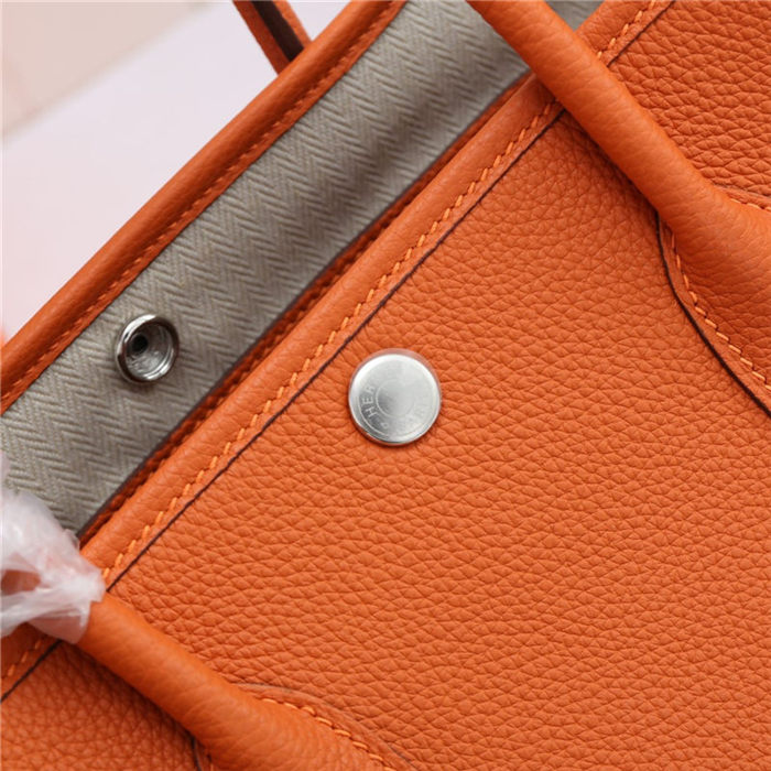 Hermes Garden Party 30/36 Bag Togo Leather WAX Orange High