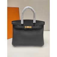 Hermes Birkin 25/30/35cm Bag Togo Leather In Black WAX High