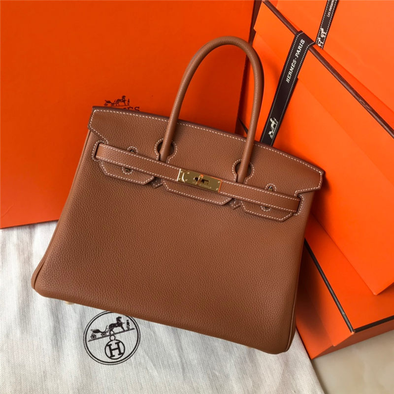 Hermes Birkin 25/30/35cm Bag Togo Leather In Tan WAX High