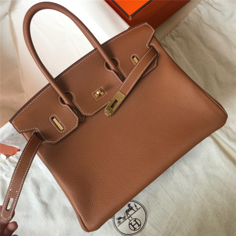 Hermes Birkin 25/30/35cm Bag Togo Leather In Tan WAX High