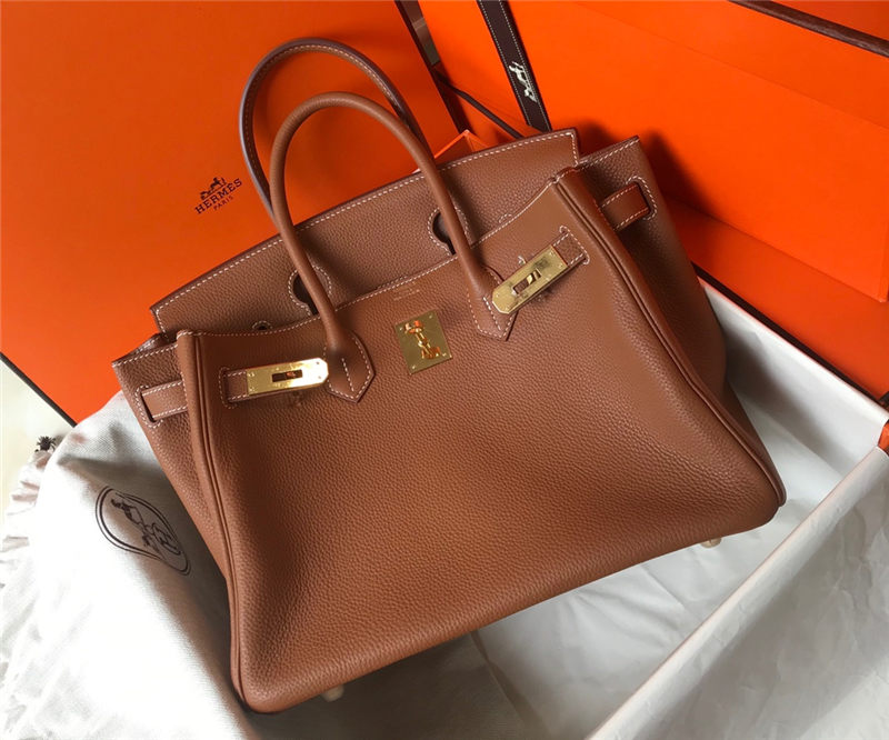 Hermes Birkin 25/30/35cm Bag Togo Leather In Tan WAX High