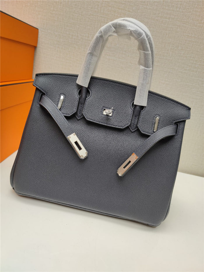 Hermes Birkin 25/30/35cm Bag Togo Leather In Blue nuit WAX High