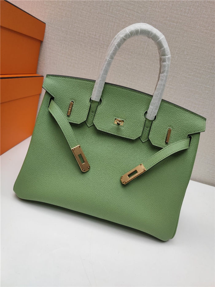 Hermes Birkin 25/30/35cm Bag Togo Leather In Vert Criquet Green WAX High