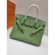 Hermes Birkin 25/30/35cm Bag Togo Leather In Vert Criquet Green WAX High