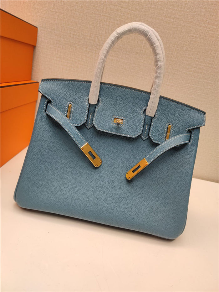 Hermes Birkin 25/30/35cm Bag Togo Leather In Denim Fonce WAX High