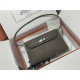 Hermes Kelly Elan 27cm Goatskin Etoupe Silver-Metal WAX High