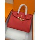 Hermes Birkin 25/30/35cm Bag Togo Leather In Red WAX High