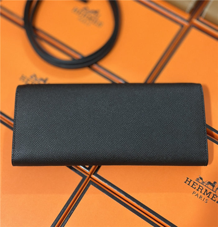 Hermes Chaine D Ancre To Go wallet Epsom calfskin WAX Black High