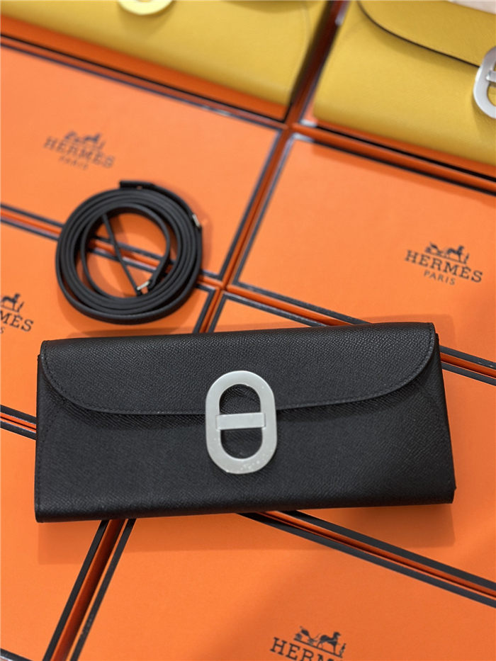 Hermes Chaine D Ancre To Go wallet Epsom calfskin WAX Black High