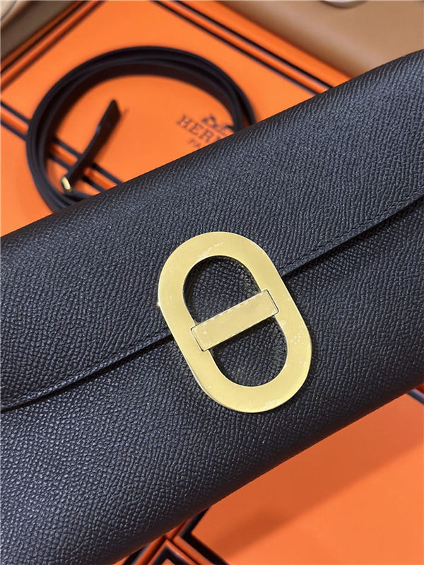 Hermes Chaine D Ancre To Go wallet Epsom calfskin WAX Black High