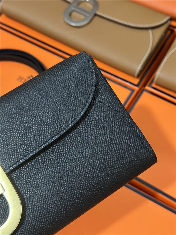 Hermes Chaine D Ancre To Go wallet Epsom calfskin WAX Black High