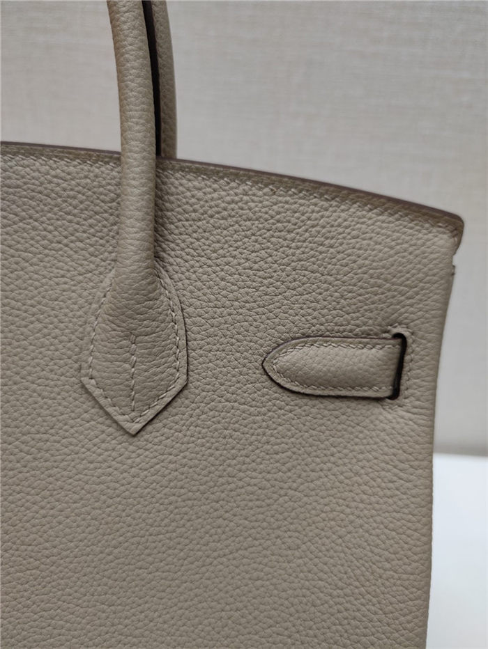 Hermes Birkin 25/30/35cm Bag Togo Leather In Gris Tourterelle WAX High