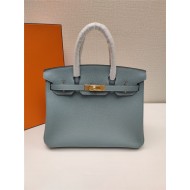 Hermes Birkin 25/30/35cm Bag Togo Leather In Bleu Lin WAX High