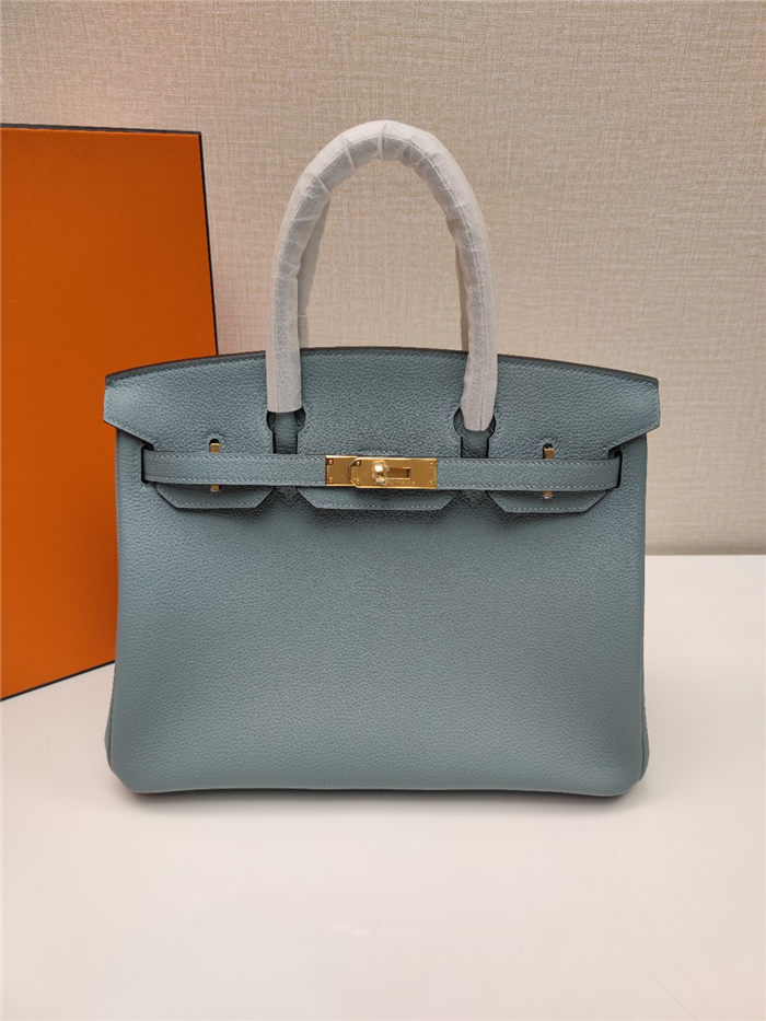 Hermes Birkin 25/30/35cm Bag Togo Leather In Bleu Lin WAX High