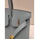 Hermes Birkin 25/30/35cm Bag Togo Leather In Bleu Lin WAX High