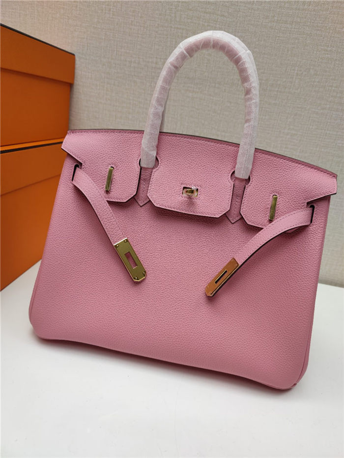 Hermes Birkin 25/30/35cm Bag Togo Leather In Rose Saiura WAX High