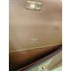 Hermes Kelly Cut Clutch Epsom Silver/Gold Metal WAX High