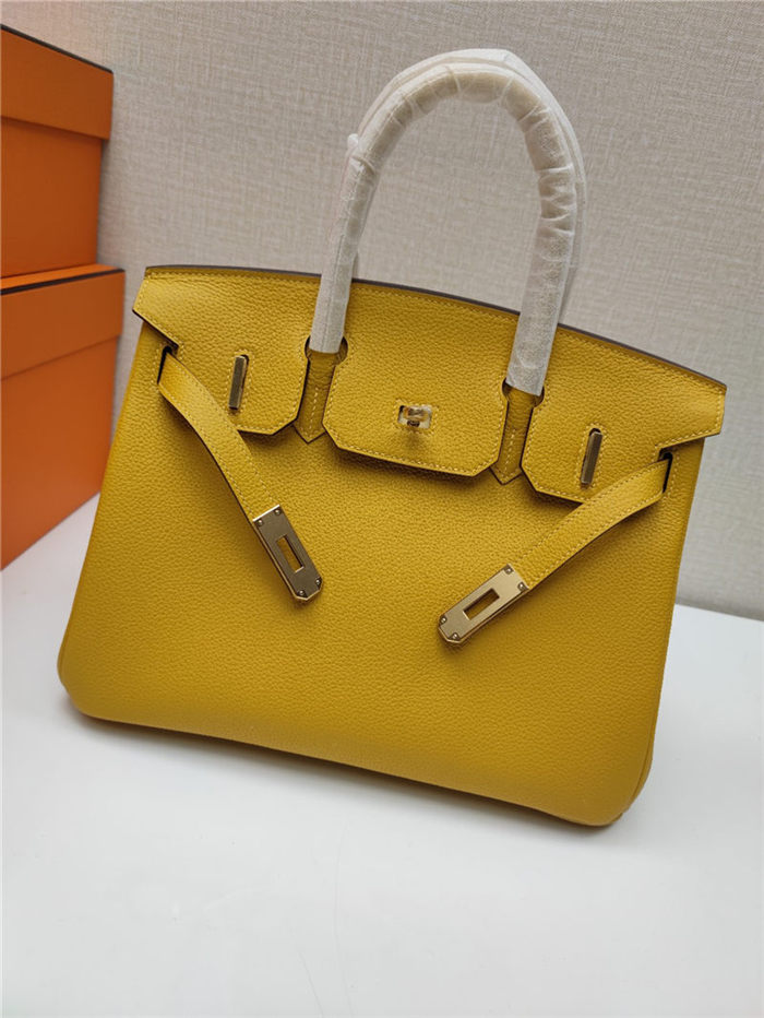 Hermes Birkin 25/30/35cm Bag Togo Leather In Yellow WAX High