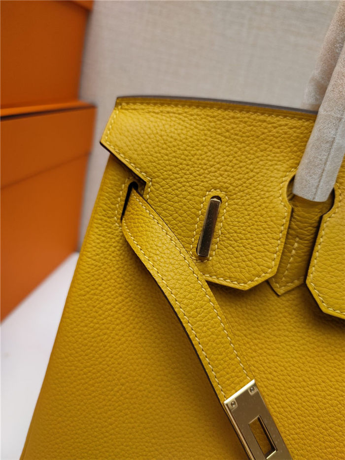 Hermes Birkin 25/30/35cm Bag Togo Leather In Yellow WAX High