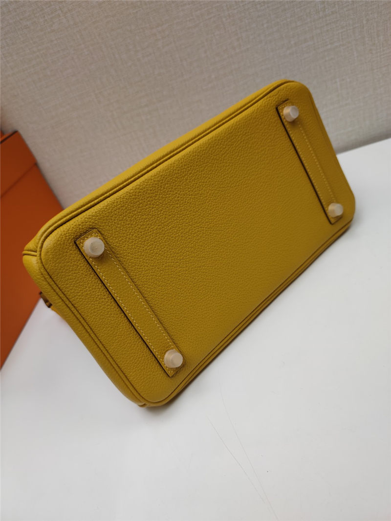 Hermes Birkin 25/30/35cm Bag Togo Leather In Yellow WAX High