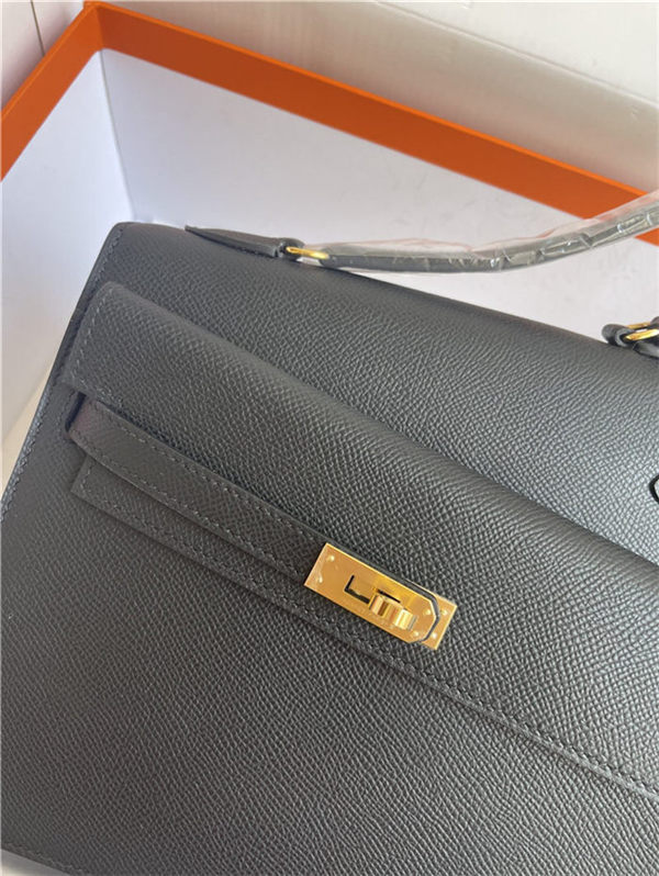 Hermes Kelly Sellier 25 Epsom WAX Black High