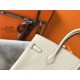 Hermes Birkin 25/30/35cm Bag Calfskin Silver/Gold Metal In Craie High