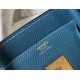 Hermes Birkin 25/30/35cm Bag Calfskin Silver/Gold Metal In Blue High