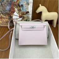 Hermes Kelly Danse 22cm Evercolor WAX Crocue Silver Metal High