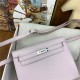 Hermes Kelly Danse 22cm Evercolor WAX Crocue Silver Metal High