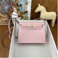 Hermes Kelly Danse 22cm Evercolor WAX Rose Saiura Silver Metal High