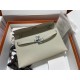 Hermes Kelly Elan 27cm Goatskin Craie Silver-Metal WAX High