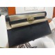 Hermes Kelly Elan 27cm Goatskin Black Gold-Metal WAX High