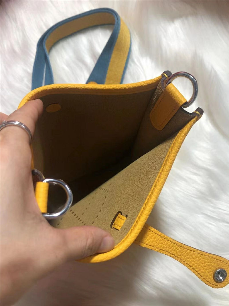 Hermes Evelyne III TPM Mini Bag Calfskin In Yellow High